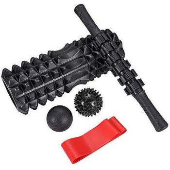 Fyore 13 Multi-Grid Foam Rollers – 5 Piece Massage Kit
