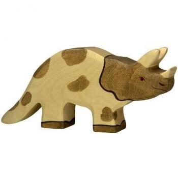 Holztiger Triceratops Figure