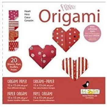 Fridolin Cœur Plié 15x15 cm – Set de 20 (Rouge)