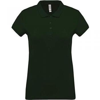 Grünes Kariban Damen Polo-Shirt in XL (Piqué)