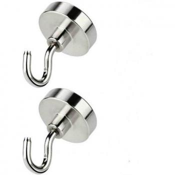 2/4Pcs Strong Magnetic Hooks for Coat and Key Storage