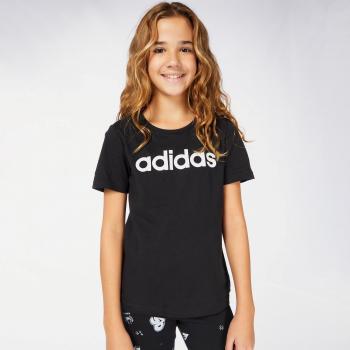 Camiseta adidas niña manga corta logo lineal