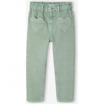Paperbag Girl Pantalón con Bolsillos en Corazón Verde Sauce