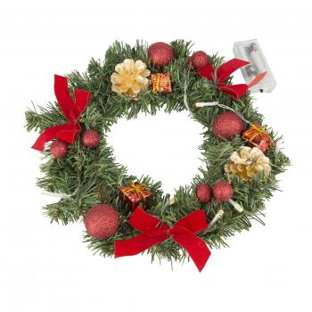 LED-Tannenkranz Winterlicht – 30 × 30 × 9 cm