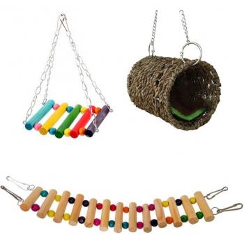 3-Piece Bird and Small Animal Toy Bundle