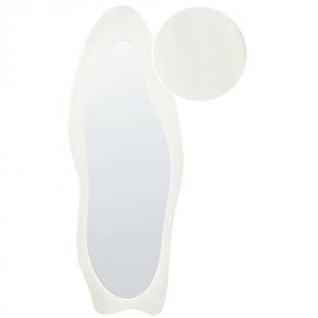 Miroir Élégant en Velours Blanc 57x160 cm
