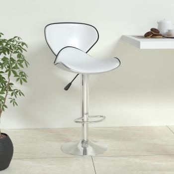 Tabouret de Bar Pivotant Blanc Similicuir