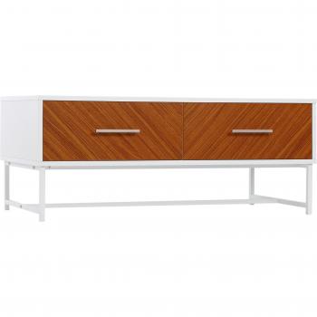Table Basse Élégante avec Rangement en Bois et Métal