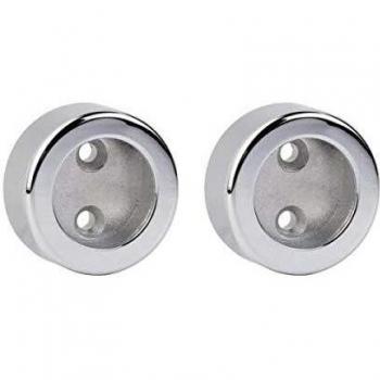 Enjoliveurs tube penderie ronds 25 mm finition chromée