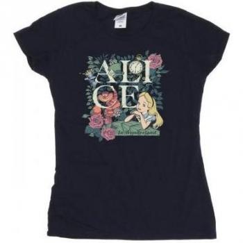 T-shirt Disney Femme Alice au Pays des Merveilles Jardin Bleu