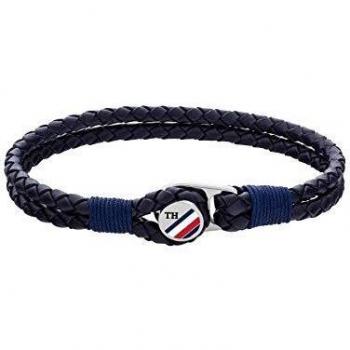Gioiello Tommy Hilfiger uomo braccialetto pelle navy 2790221S