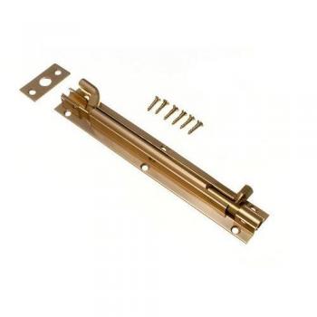 50mm Cranked Offset Door Barrel Slide Bolt Brass + Screws