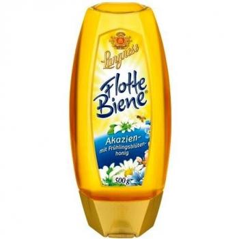 Langnese Flotte Biene Akazienblütenhonig, 4er Pack (4 x 500 g Flasche)