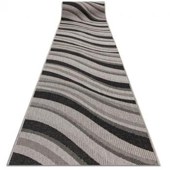 Silver/Black Floorlux Runner 20353 SIZAL