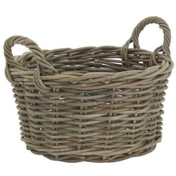 Corbeille ronde gris en poelet
