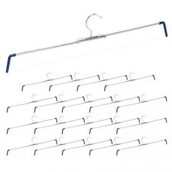 Grucce Rotanti per Pantaloni & Gonne 20x – 30-50 cm (Argento/Blu)