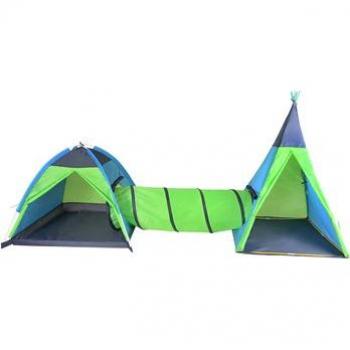 Tente de Jeu Extérieure Vert-Bleu