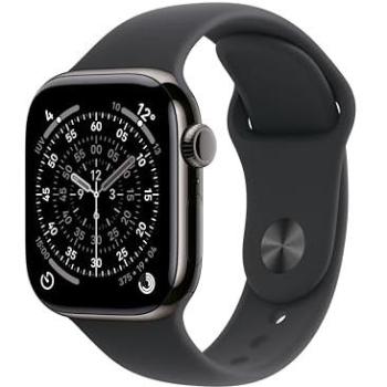 Apple Watch Series 11 42 mm Titan Noir – Modèle GPS + Cellular – SpO₂, Cardio – Bracelet Sport