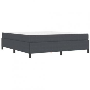 Lit double gris foncé 180 x 200 cm en tissu velours