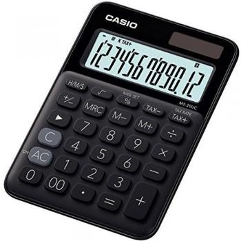 Casio Mini Calculator, 12‑Digit, MS20UC – Dark Black
