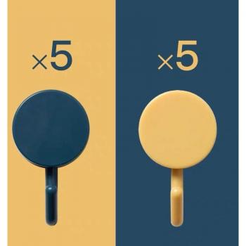 10pcs Nordic Wall Hooks with Strong Suction for Towel Storage