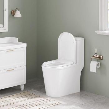 Woltu Couvercle de toilette abattant – technologie Fast Fix, finition blanche