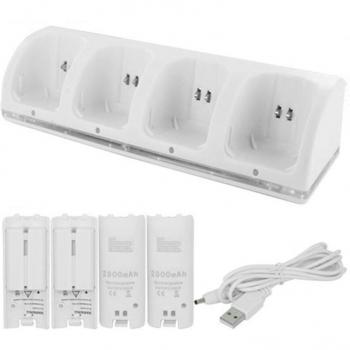 Station de recharge 4 ports avec câble USB pour WII S30 20