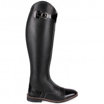 QHP Junior Reitstiefel Norah in Schwarz Normale Wadenweite