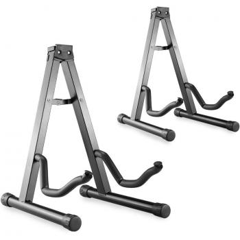 Support de Sol Neewer® pour Guitare Électrique – A Pliante, 2 Modules, Noir