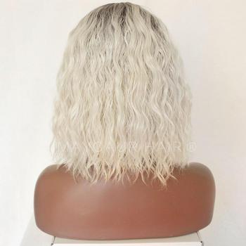 Soft Fiber Short Curly Pink Wig for Women