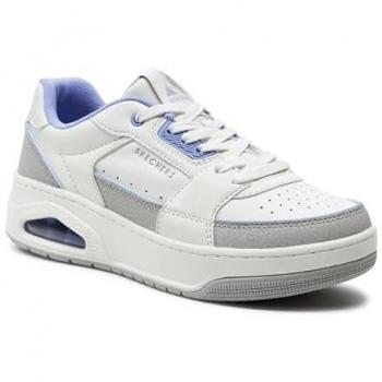 Skechers Uno Court – Chaussures Unisex Mixte Blanc, Lavande et Rose – Medium Width