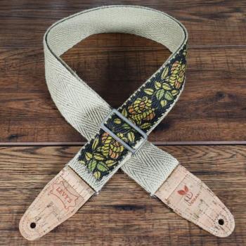 2021 Levy's MH8P-010 Black Tan Guitar Strap