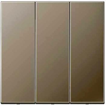 JUNG Taster 3-fach Schalter LS edelstahl ES993, Silber