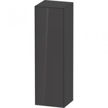 Armoire Duravit White Tulip 40 x 36 cm, Graphit Hochbrillant, 1 porte à gauche, 3 étagères en verre