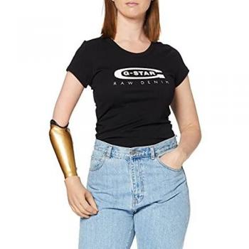 Camiseta G-STAR RAW 20 Slim con Logo Gráfico, Negro, XX-Large