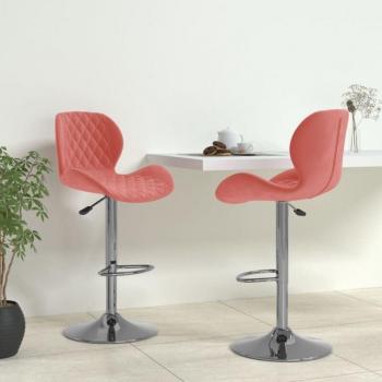 Taburetes de Cocina Rosados en Terciopelo – Set de 2 unidades