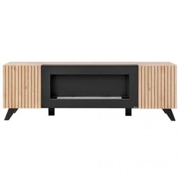 Televisore Mobile Design Camino Color Rovere e Nero – Linea Nielsen