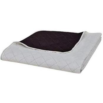 Parure de lit double face matelassée beige/marron 220x240 cm