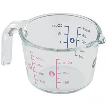 Emsa Messbecher »Prep&Bake«, Glas, (1 St.), doppelte Skalierung f. feste & flüssige Zutaten