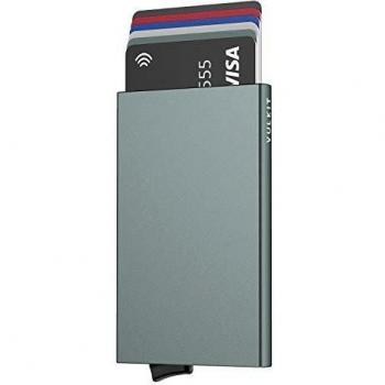 VULKIT Graues Kartenetui – 5‑Platz, Metall, Herren