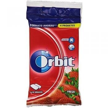 Fresa Orbit Chewing Sin Azúcar – Combo de 4 x 10 masticables