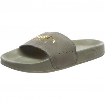 Puma Leadcat Suede Badeschuhe für Erwachsene, Castor Gray Team Gold