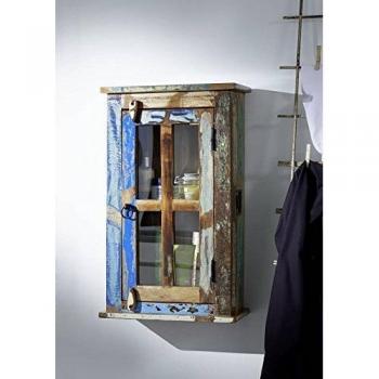 Spirit Massiver Badschrank – 21 × 44 × 72 cm, 1 Tür, 2 Fächer