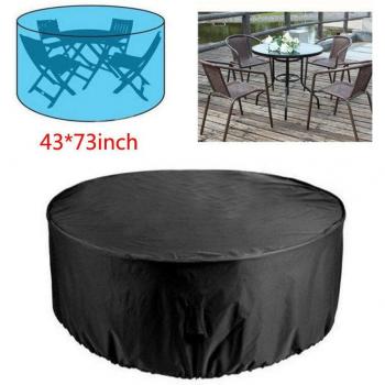 Waterproof Round Outdoor Furniture Covers for Garden Rattan Chairs and Tables