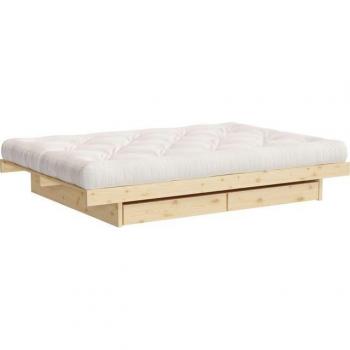 Futonbett Kanso mit Stauraum und Schubladen