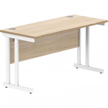 WhiteOak DoubleCantilever Executive Desk