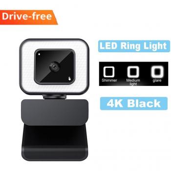 4K Webcam met Vullend Licht en Autofocus