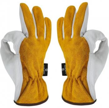 OLSON DEEPAK Cow Split Leather Protective Gardening Gloves
