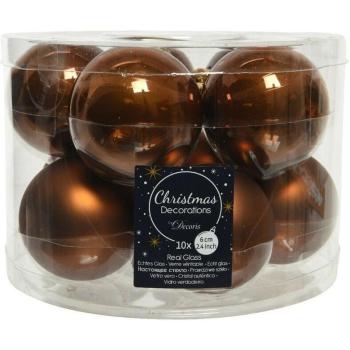 Boules de Noël suspendues en verre 6 cm