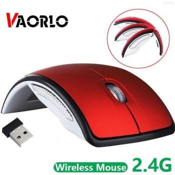 VAORLO UltraLite 2.4G Travel Mouse, Mute Function, USB Dongle – White